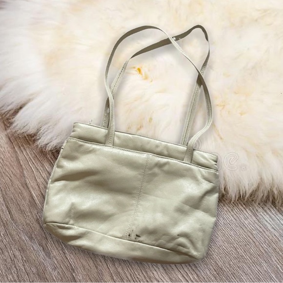 Vintage TJW by Mervyns Ivory Genuine Leather Women's Shoulder Bag - Picture 2 of 10